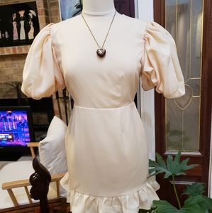 Nasty Gal, Crepe tea dress, size 6, cream